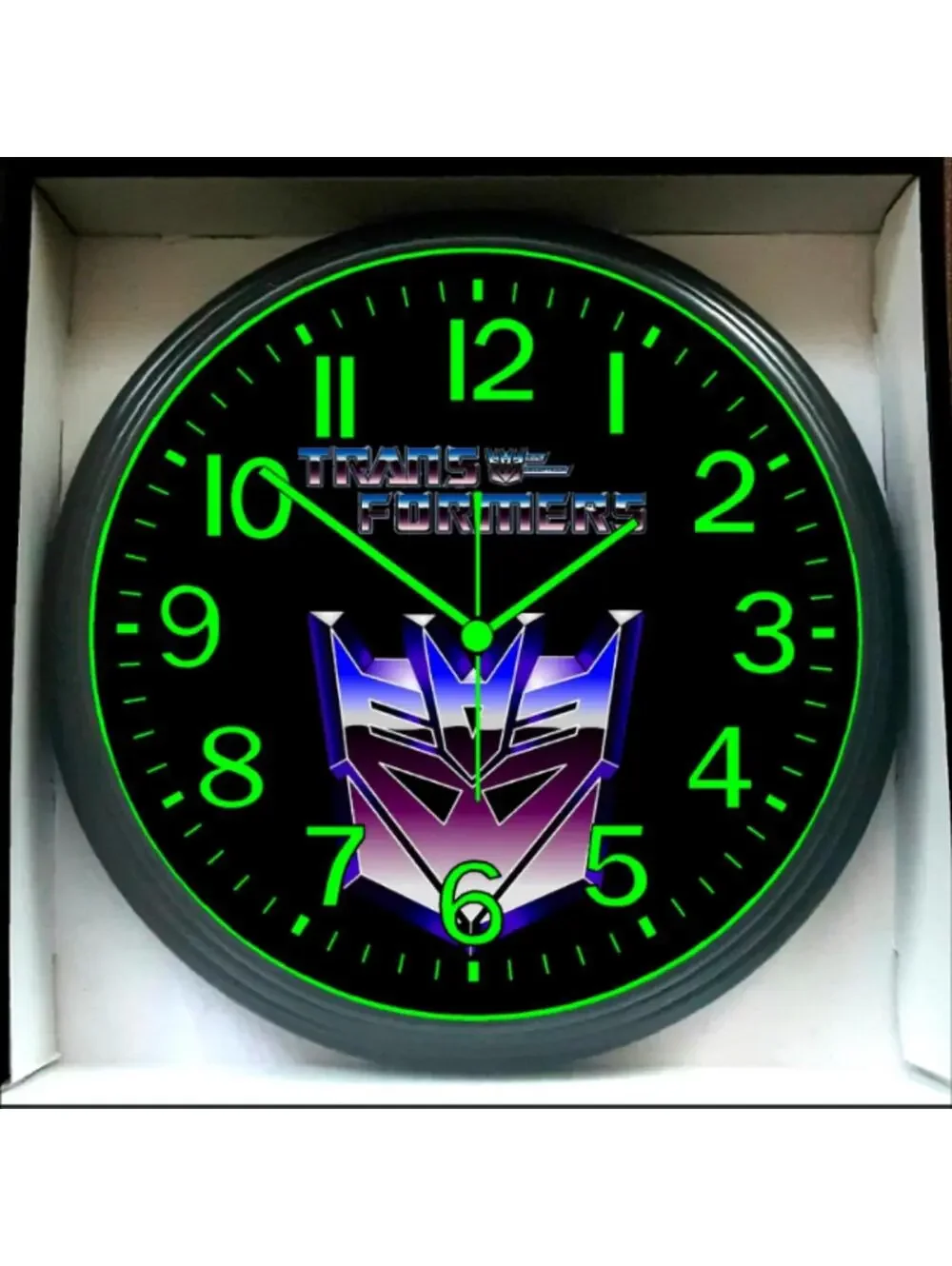 Transformers Glow In The Dark Wall Clock New!